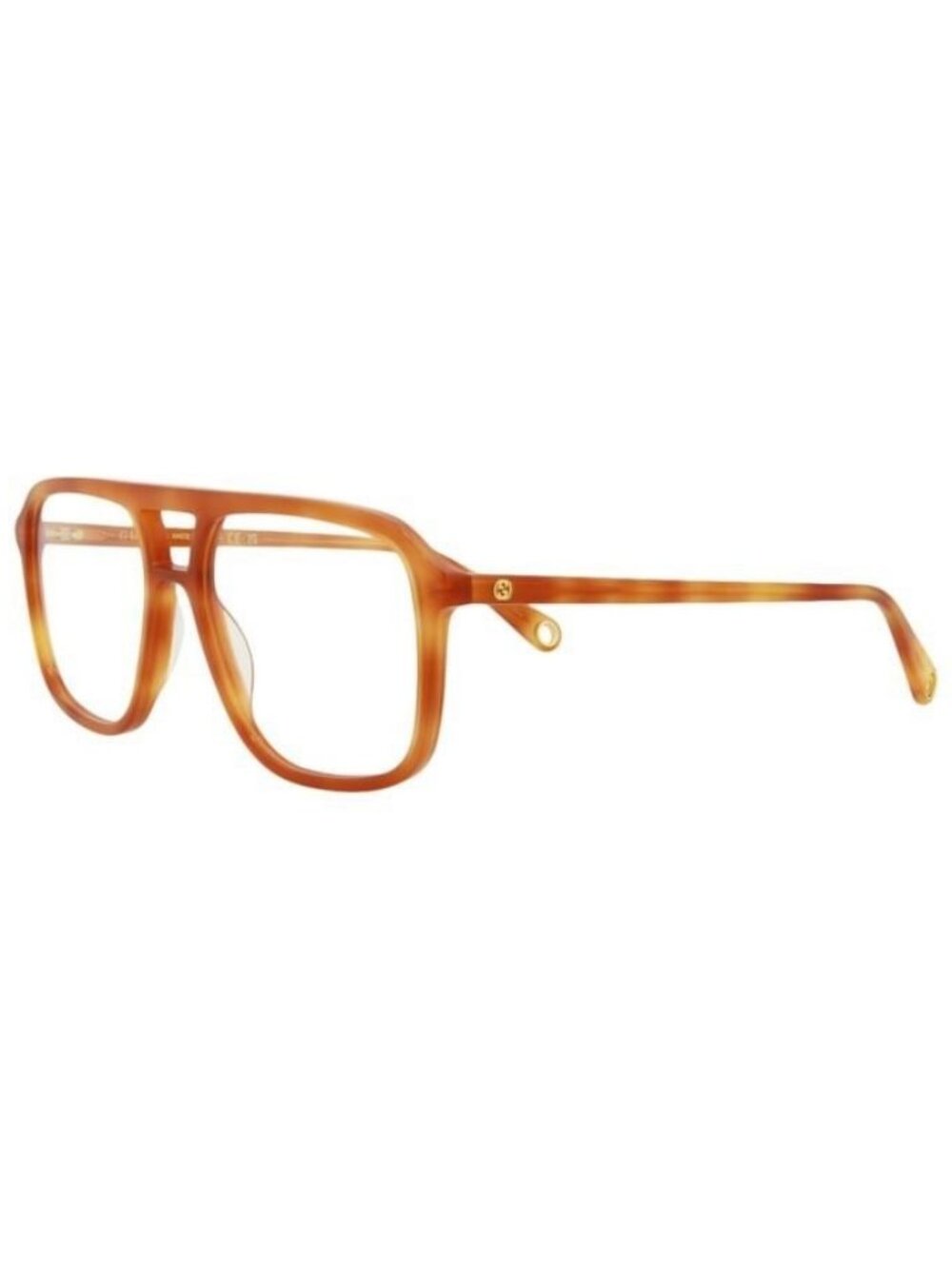New Gucci Womens Aviator Havana Havana Transparent Fashion Designer Eyeglasses